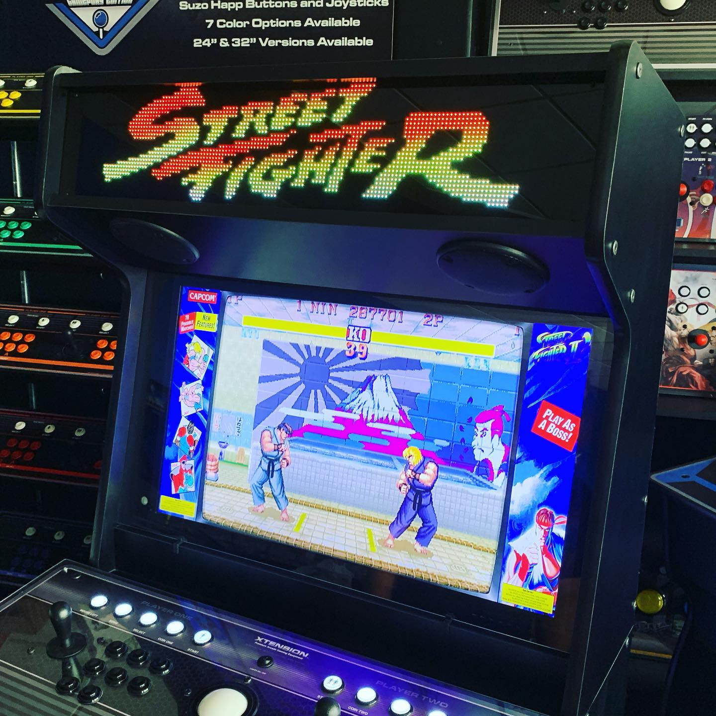 Street Fighter 2 Marquee Game/rec Room LED Display Light Box 